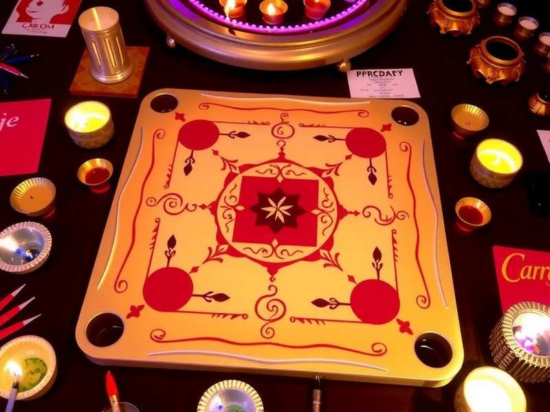 Carrom Universe - Diwali Carrom Mahotsav Carrom Universe Diwali event with decorated board and virtual diyas